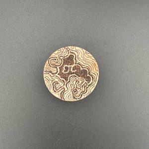 bouton de porte 2 pyrogravé vue dessus