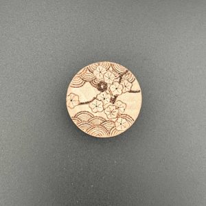 bouton de porte 4 pyrogravé vue dessus